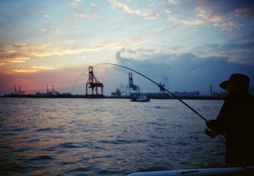 Pêcheur à Osaka