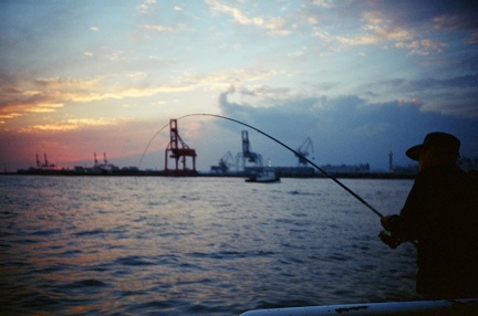 Pêcheur à Osaka