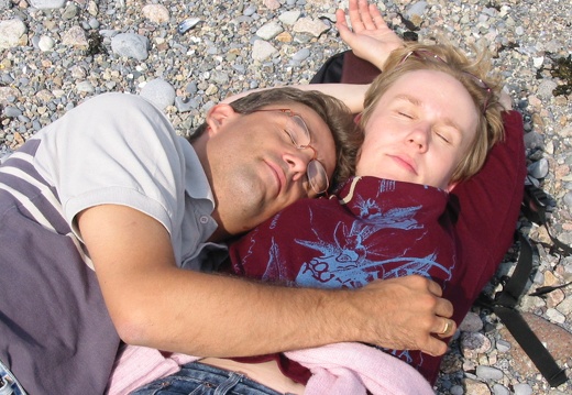 Pique-nique sur la plage de Galway