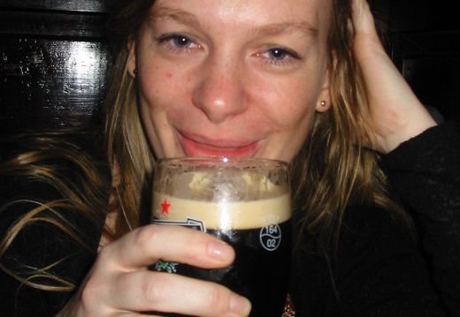 Sandra et sa 1ère Guinness